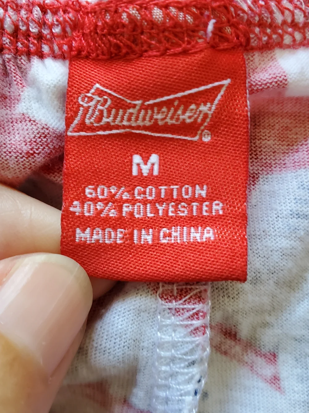 Budweiser Red and White Men's Pajama Pants.  Size Medium